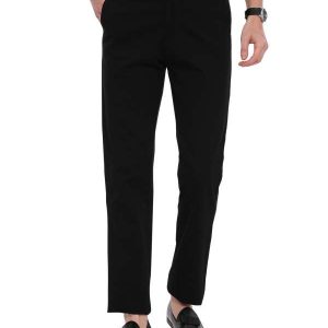 Black Tapered Tailored Fit Chinos Trouser