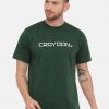Orange And Green Crewneck Typographic Printed T-Shirt Combo