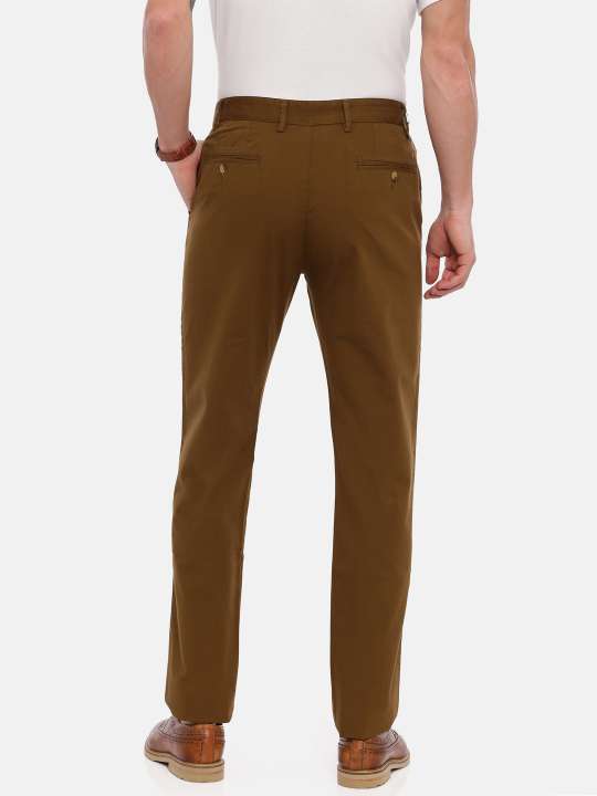 Croydon UK Brown Tapered Tailored Fit Chinos Trouser