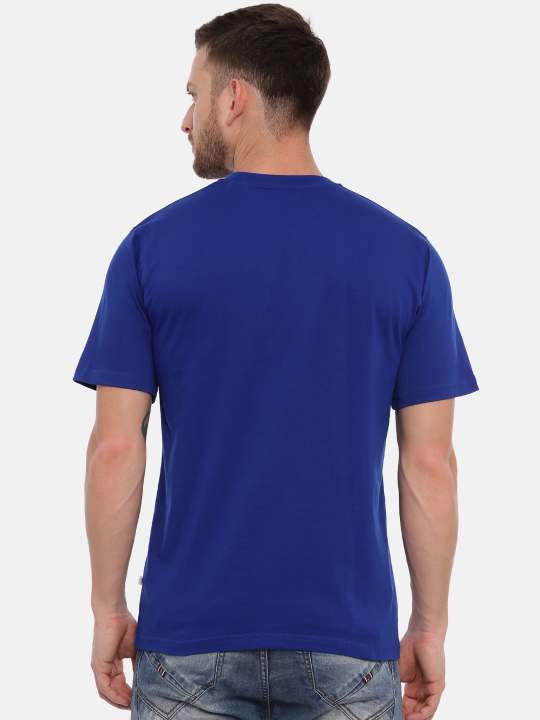 Violet And Air force Crewneck Typographic Printed T-Shirt Combo