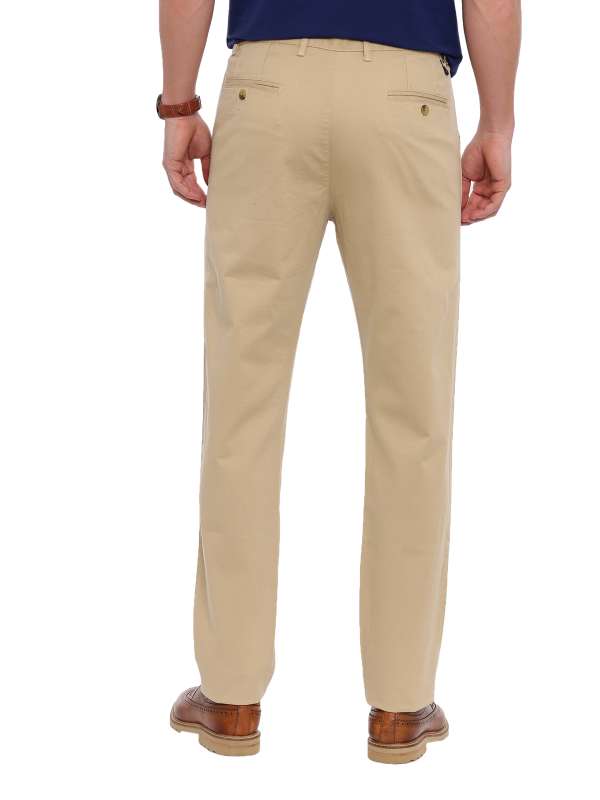 Beige Tapered Fit Chinos Trouser