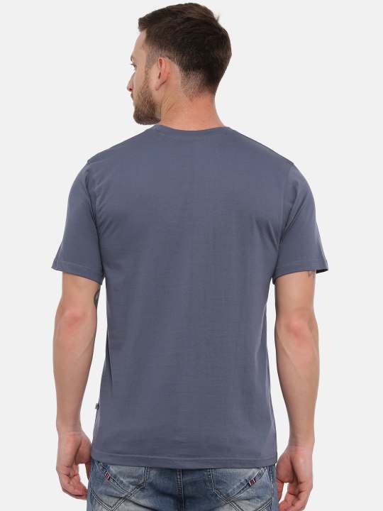 Pink And Grey Crewneck Typographic Printed T-Shirt Combo