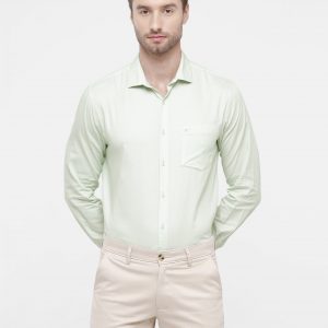 Green Micro Print Men's Shirt