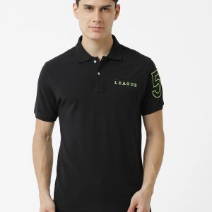 Croydon UK Sport League Embroidered Polo - Black