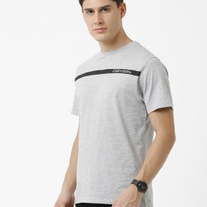 Basic Stripe Crewneck T-Shirt - Grey