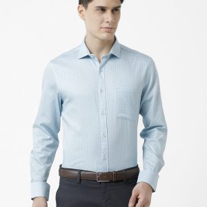 Croydon UK Men's Sky Blue Print Shirt