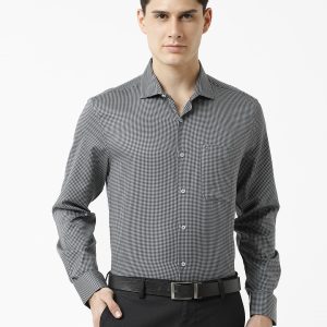 Croydon UK Men's Grey Geometric Print Shirt