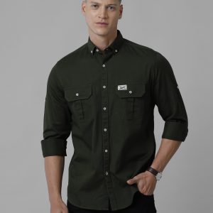 Croydon UK Men's Oive Green Twill Solid