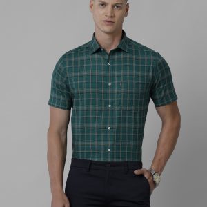 Croydon UK Men's green checkered shirt