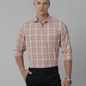 Croydon UK Men's brown white oxford plaid